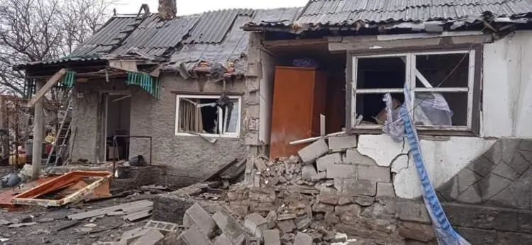 Photos taken by Eva*, 15, showing the destruction in her village near the Contact Line in Eastern Ukraine.