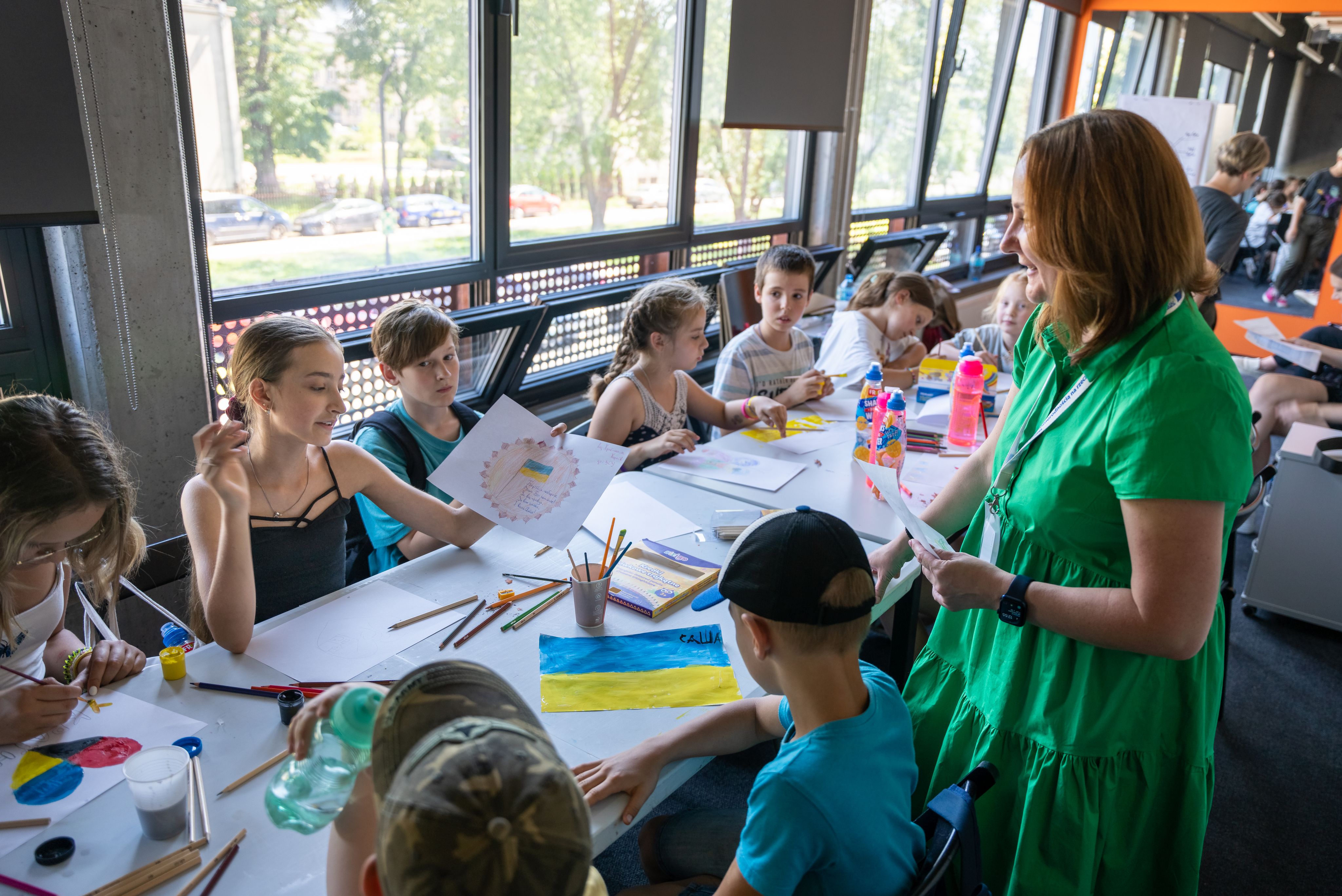 Maria* the Psychologist conducts a session with the children.